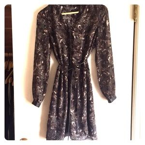 Ann Taylor Pheasant Feather Fall Dress